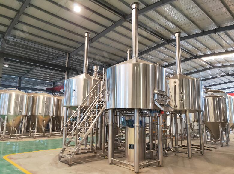Steam heated 3 vessel 20bbl craft brewery equipment ready for delivery